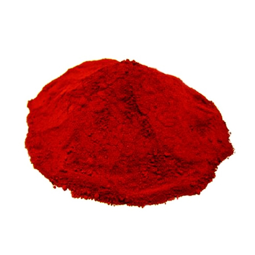 氧化铁红是红色的粉末状，主要应用于汽车，建筑，机械制造业的一种涂料